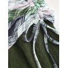 Robe à carreaux en maille torsadée, col cintrée, manches longues et lacets - Vert profond XXL | US 14