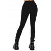 Leggings décontractés imprimés 3D, taille haute, élastiques, skinny - Noir XXL | US 14