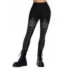 Leggings décontractés imprimés 3D, taille haute, élastiques, skinny - Noir XXL | US 14