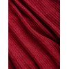 Haut à capuche colorblock Haut à capuche texturé en tricot avec ceinture à œillets - Rouge Vineux XXL | US 14