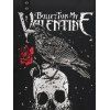 Sweat-shirt gothique à imprimé tête de mort, corbeau, rose, lettres, sangle à boucle, col incliné - Noir XXXXXL | US 20
