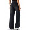 Jean large délavé clair avec poches élastiques et taille haute - Noir S | US 4