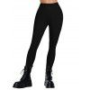 Leggings gothiques taille haute élastiques à imprimé main squelette - Noir XXL | US 14