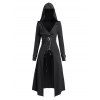 Gothic Women Outfit Lace Up Zip Hooded Coat and Grommet Leggings Set - Noir S | US 4