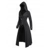 Gothic Women Outfit Lace Up Zip Hooded Coat and Grommet Leggings Set - Noir S | US 4