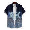 Christmas Couple Outfit Shinny Snowflake Print Faux Fur Dress and Shirt Set - Bleu profond S | US 4