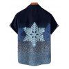 Christmas Couple Outfit Shinny Snowflake Print Faux Fur Dress and Shirt Set - Bleu profond S | US 4