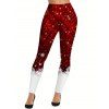 Christmas Outfit Plaid Snowflake Print Buckle Sweatshirt and Leggings Set - Rouge foncé S | US 4