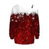 Christmas Outfit Plaid Snowflake Print Buckle Sweatshirt and Leggings Set - Rouge foncé S | US 4