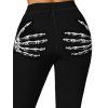 Halloween Outfit F-CAW-F Raven Skew Neck Print Sweatshirt and Leggings Set - Blanc S | US 4