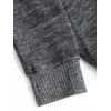 Women Outfit Textured Heather Faux Twinset Top and Zipper Buckle Leggings Set - Gris S | US 4