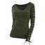 Haut ajusté à manches longues et col rond Solid VO à lacets - Noir L | US 8