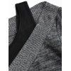Women Outfit Textured Heather Faux Twinset Top and Zipper Buckle Leggings Set - Gris S | US 4