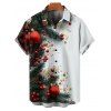 Couple Outfit Christmas Tree Star Print Ruched Dress and Shirt Set - Blanc S | US 4