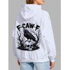 Sweat à capuche gothique à manches longues et imprimé tête de mort F-CAW-F - Blanc M | US 6