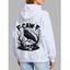 Sweat à capuche gothique à manches longues et imprimé tête de mort F-CAW-F - Blanc M | US 6