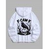 Sweat à capuche gothique à manches longues et imprimé tête de mort F-CAW-F - Blanc M | US 6