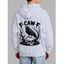 Sweat à capuche gothique à manches longues pour homme, imprimé tête de mort F-CAW-F Raven - Blanc XL