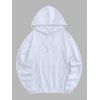 Sweat à capuche gothique à manches longues pour homme, imprimé tête de mort F-CAW-F Raven - Blanc XL