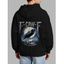 Sweat à capuche gothique pour homme F-CAW-F, imprimé tête de mort et lune de corbeau - Noir S