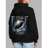 Gothic Couple Hoodie F-CAW-F Raven Skull Moon Print Long Sleeve Hooded Sweatshirt Set - Noir S | US 4