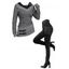 Women Outfit Textured Heather Faux Twinset Top and Zipper Buckle Leggings Set - Gris S | US 4