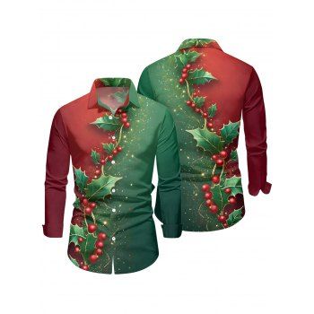 Holiday Couple Outfit Christmas Tree Print Lace Up Hoodie Dress and Shirt Set
