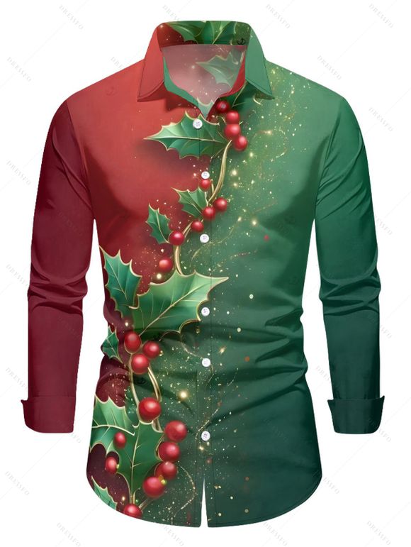 Holiday Couple Outfit Christmas Tree Print Lace Up Hoodie Dress and Shirt Set - multicolor A S | US 4