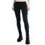 Leggings gothiques taille haute élastiques à lacets de couleur unie - Noir S | US 4