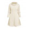Pull long ajouré de couleur unie Pull à col bénitier et manches longues - café lumière XXL | US 14