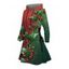 Robe à capuche de vacances Robe à capuche à lacets et imprimé sapin de Noël - multicolor A S | US 4