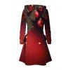 Robe à capuche de vacances Robe à capuche à lacets avec imprimé cloches de sapin de Noël - Rouge foncé S | US 4