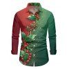 Holiday Couple Outfit Christmas Tree Print Lace Up Hoodie Dress and Shirt Set - multicolor A S | US 4