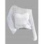 Pull tricoté ajouré de couleur unie, pull à épaules dénudées - Blanc S | US 4