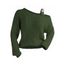 Pull texturé à col oblique de couleur unie Pull tricoté à boucle en métal - Rouge Vineux S | US 4