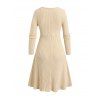 Robe 2 en 1 à carreaux et manches longues - café lumière M | US 6