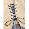 Robe 2 en 1 à carreaux et manches longues - café lumière M | US 6