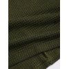 Haut à lacets et œillets, couleur unie, col oblique, manches longues - Vert Armée M | US 6