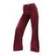 Pantalon droit de couleur unie avec braguette zippée et poches longues - Rouge Vineux XXL | US 14