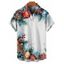 Chemise de vacances pour homme, imprimé cloches et éléments de sapin de Noël, boutonnée - Bleu 3XL