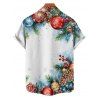 Holiday Couple Outfit Christmas Tree Elements Print Belt Dress and Shirt Set - Bleu S | US 4