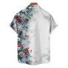 Holiday Couple Outfit Christmas Tree Snowflake Print Belt Dress and Shirt Set - Bleu gris S | US 4