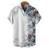 Holiday Couple Outfit Christmas Tree Snowflake Print Belt Dress and Shirt Set - Bleu gris S | US 4