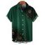 Chemise de vacances pour homme, imprimé sapin de Noël, étoile, pomme de pin, boutonnée - Vert profond XL