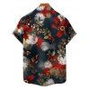 Vacation Couple Outfit Colorblock Maple Floral Print Dress and Shirt Set - Noir S | US 4