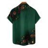 Holiday Couple Outfit Christmas Tree Star Pine Cone Print Dress and Shirt Set - Vert profond S | US 4