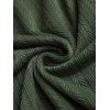 Haut texturé de couleur unie à lacets et découpes, col oblique, manches longues - Vert XXL | US 14