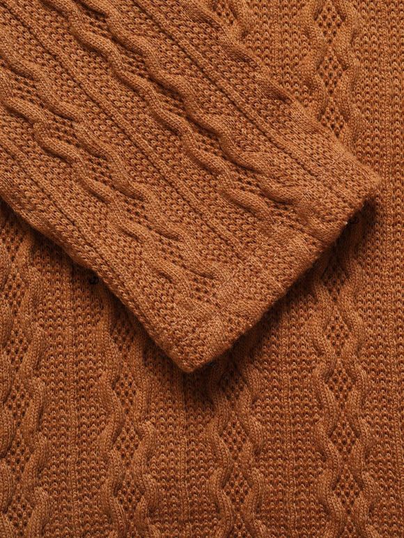 Women Outfit Crossover Cropped Knit Top Plaid Print Dress and Lace Up Boots Set - café S | US 4