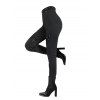 Leggings gothiques de couleur unie avec œillets et lacets, leggings skinny à anneau en O - Noir S | US 4