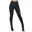 Leggings gothiques de couleur unie avec rivets transparents et anneau en O - Noir XXL | US 14
